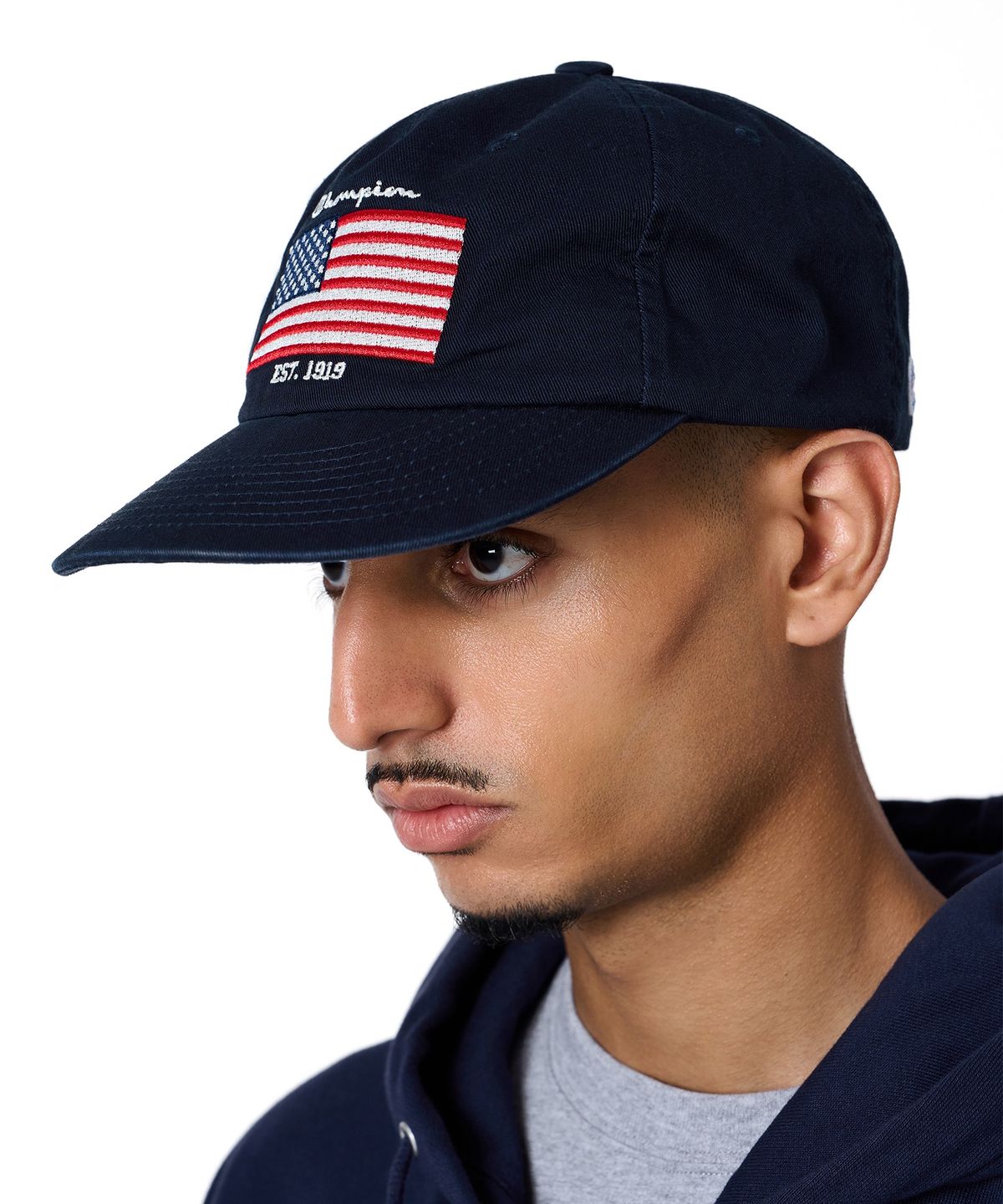 챔피온(CHAMPION) USA 로고 볼캡 Navy