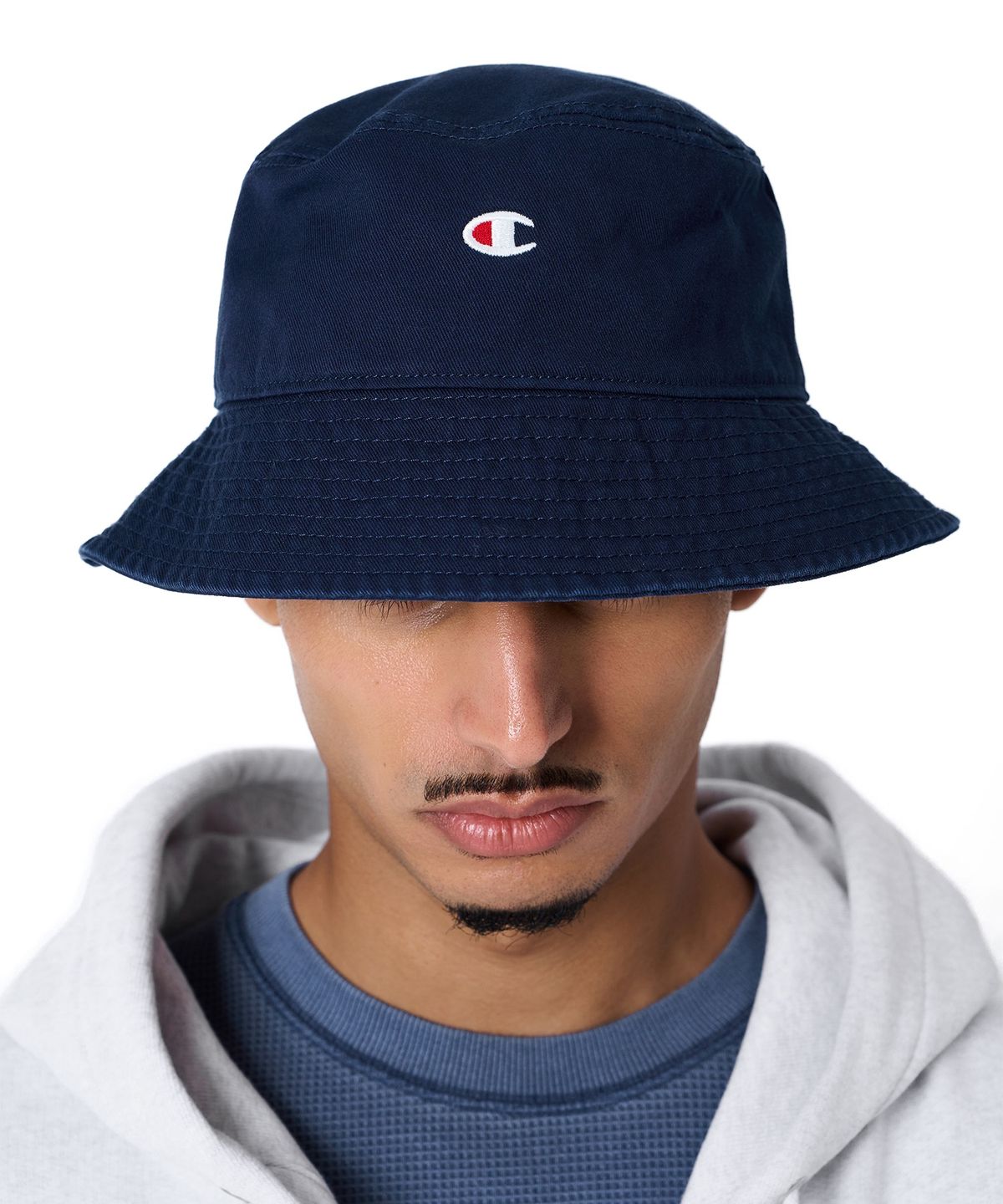 챔피온(CHAMPION) C로고 트윌 코튼 버킷햇 Navy