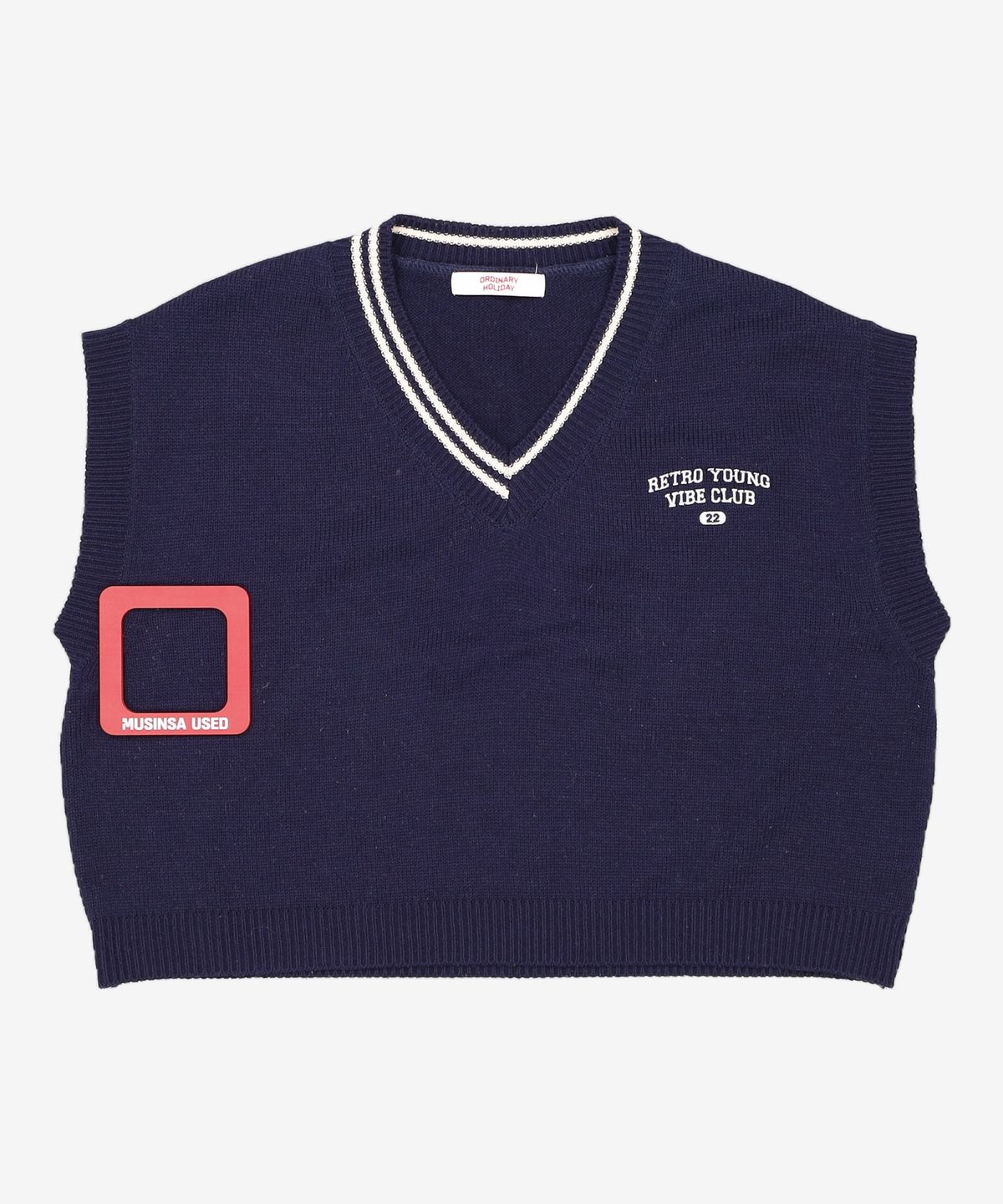 오디너리 홀리데이(ORDINARY HOLIDAY) 레터링오버베스트 LETTERING OVER FITVEST FREE
