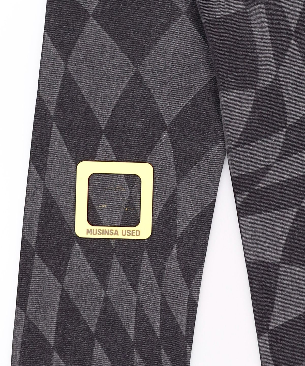 노매뉴얼(NOMANUAL) D.T CHECKERBOARD DENIM PANTS - WASHED BLACK S