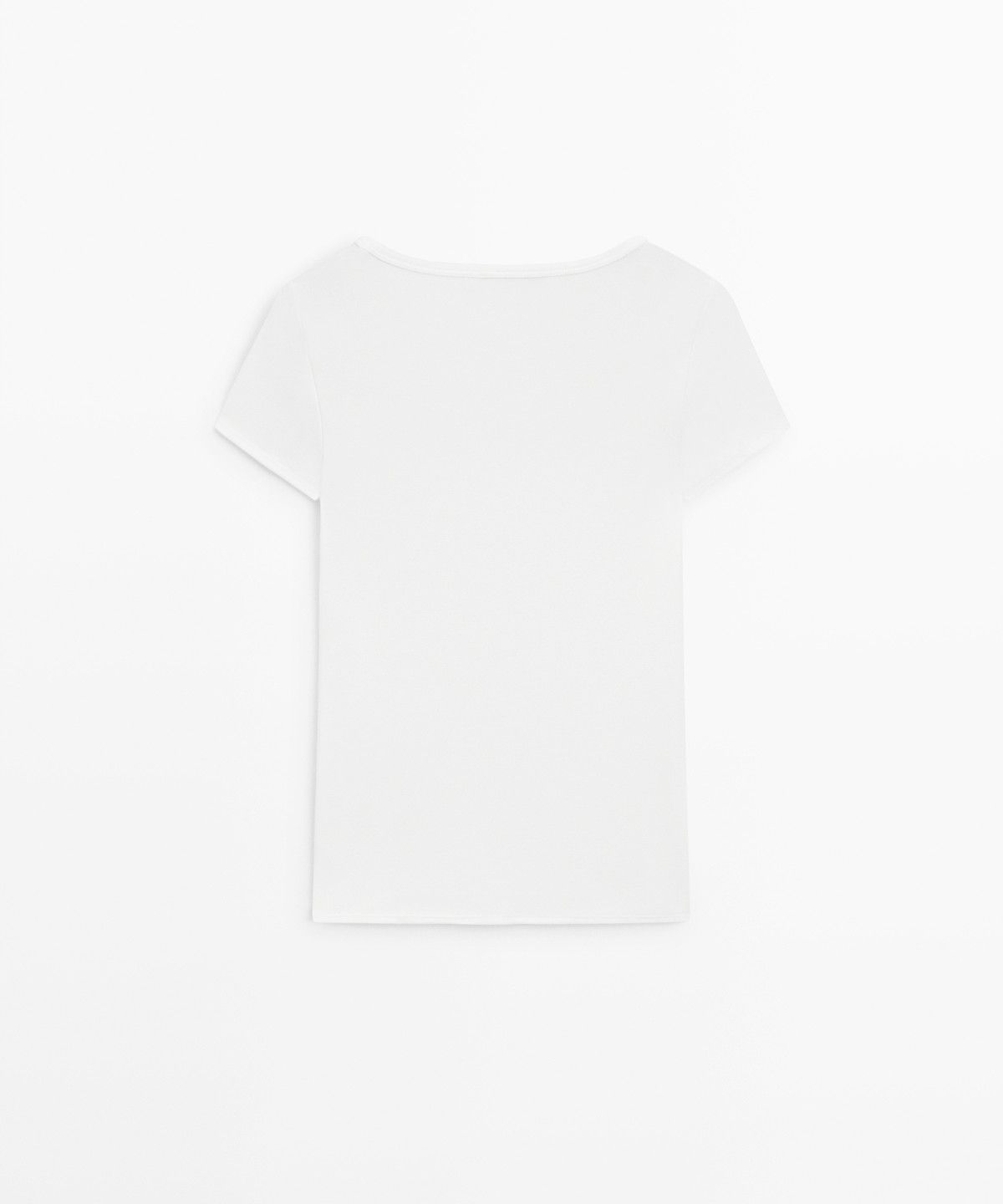 마시모두띠(MASSIMO DUTTI) 스퀘어넥 반팔 티셔츠