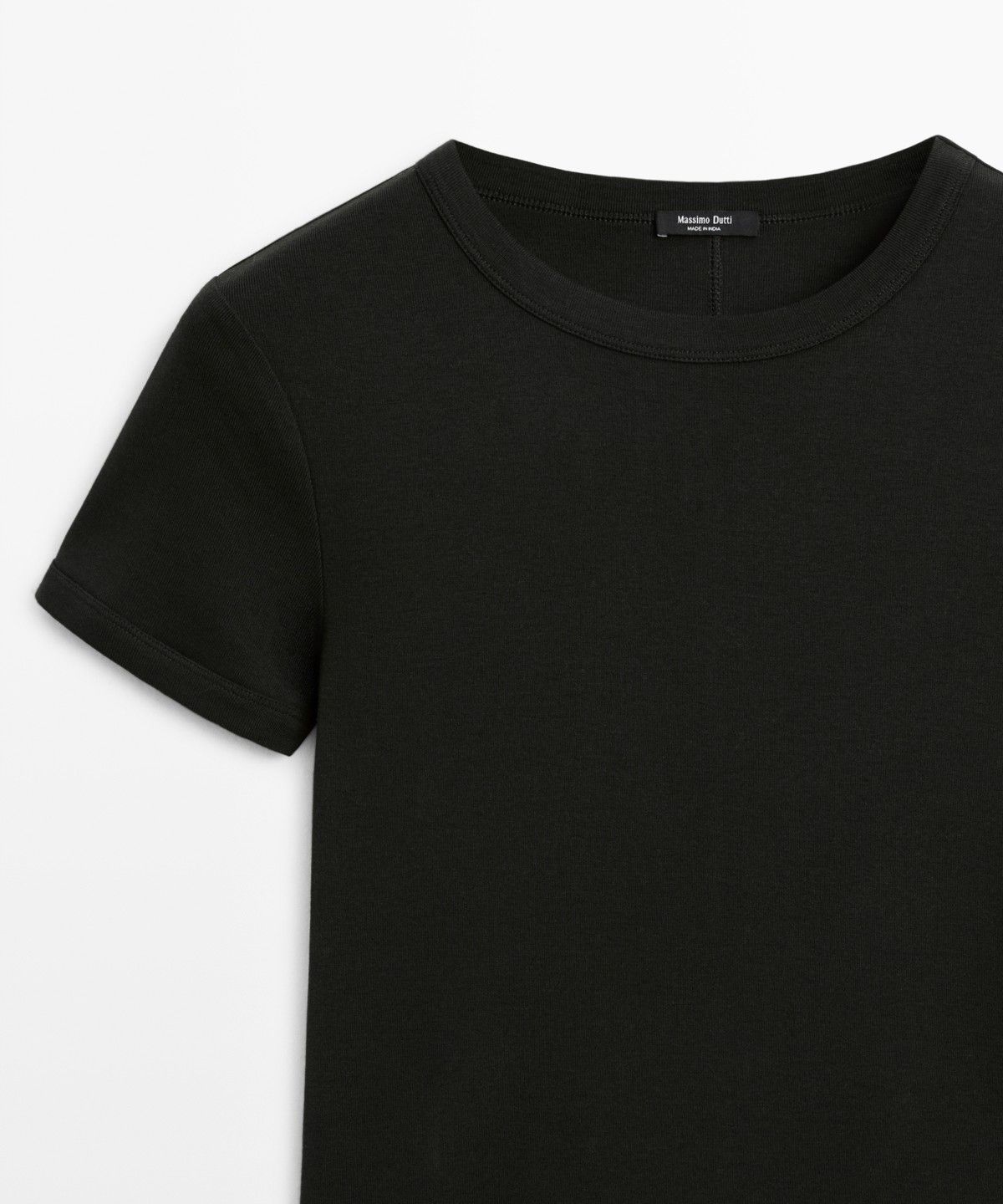 마시모두띠(MASSIMO DUTTI) 립 반팔 티셔츠