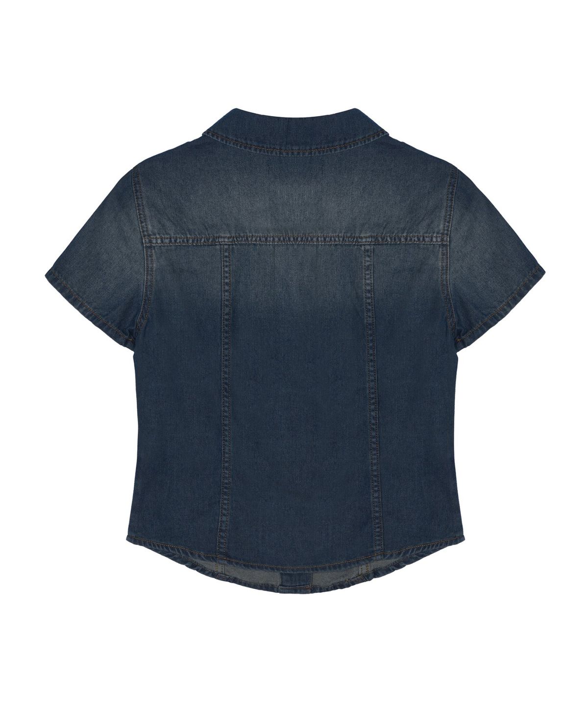 닉앤니콜(NICK&NICOLE) DENIM SHORT POCKET SHIRT_BLUE