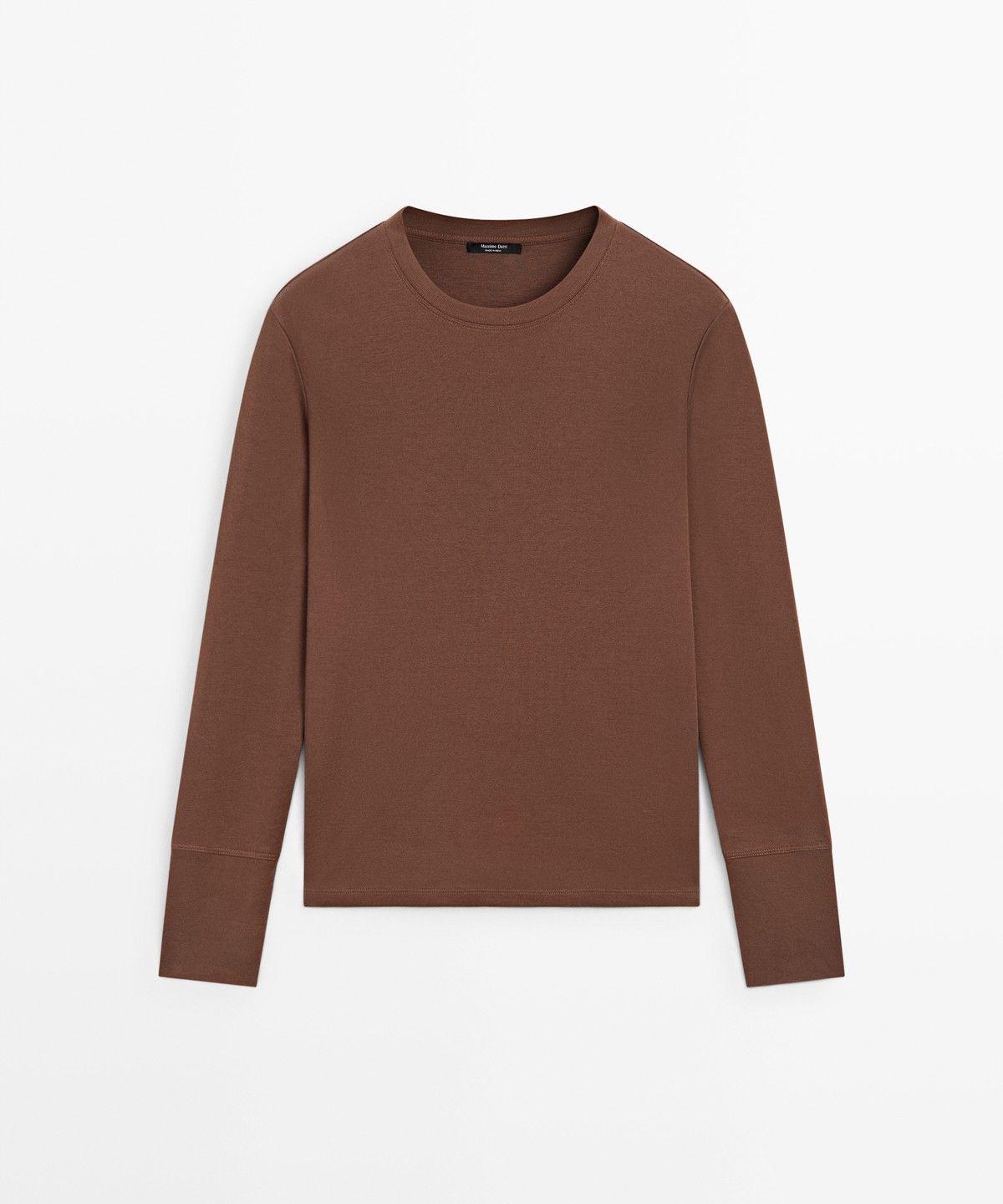 마시모두띠(MASSIMO DUTTI) 100% 코튼 긴소매 티셔츠