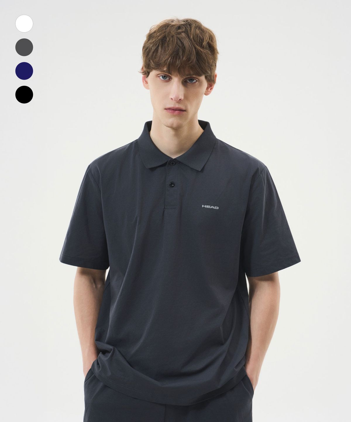 헤드(HEAD) 데일리 로고 카라 티셔츠 (4colors)