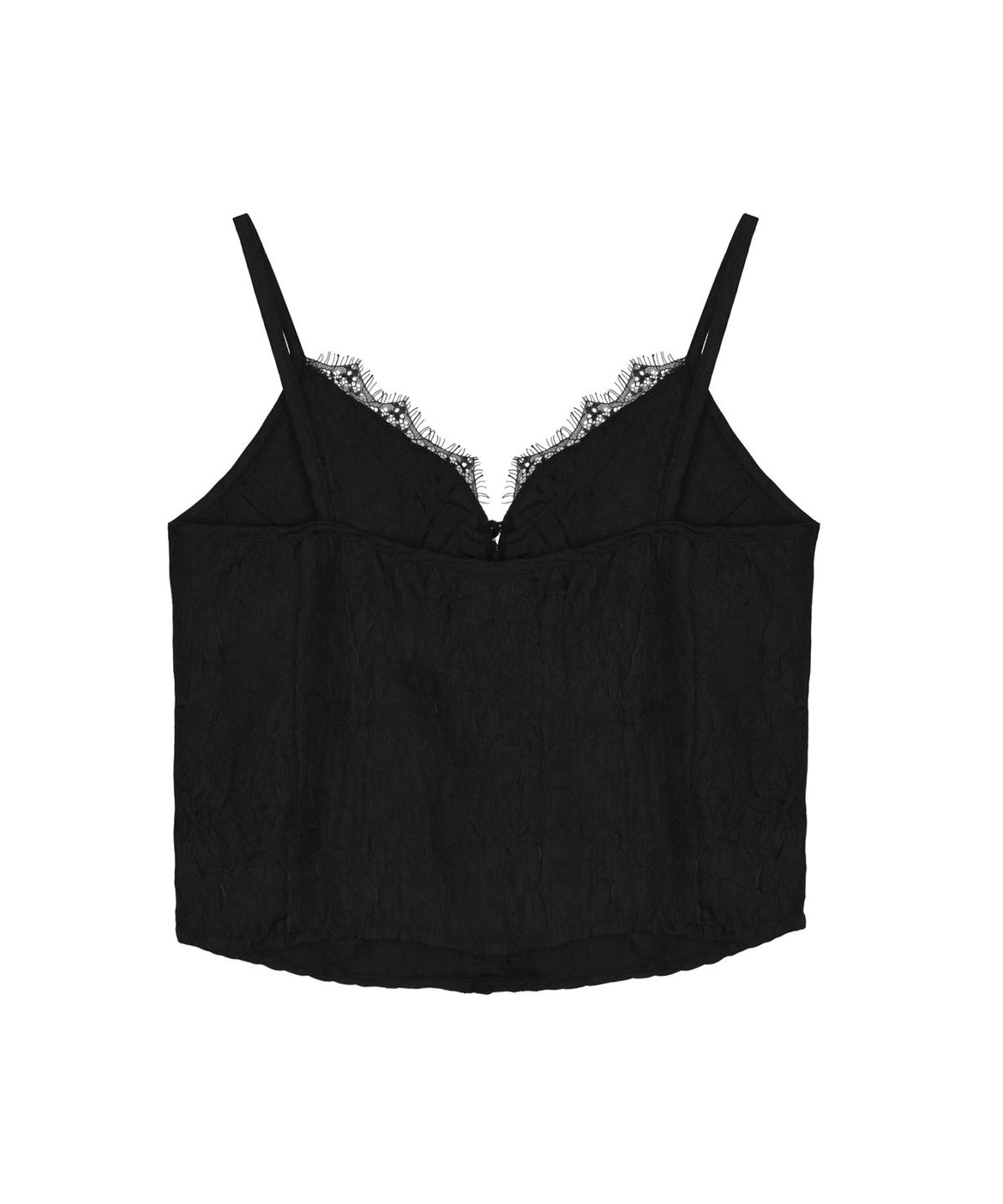 닉앤니콜(NICK&NICOLE) SATIN LACE CAMI TOP_BLACK