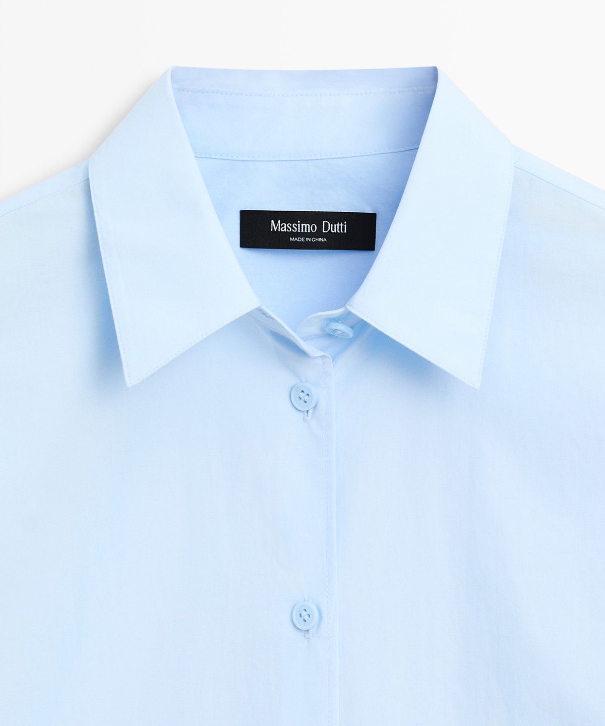 마시모두띠(MASSIMO DUTTI) 100% 코튼 포플린 셔츠