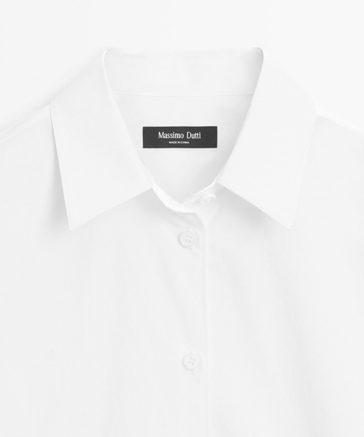 마시모두띠(MASSIMO DUTTI) 100% 코튼 포플린 셔츠