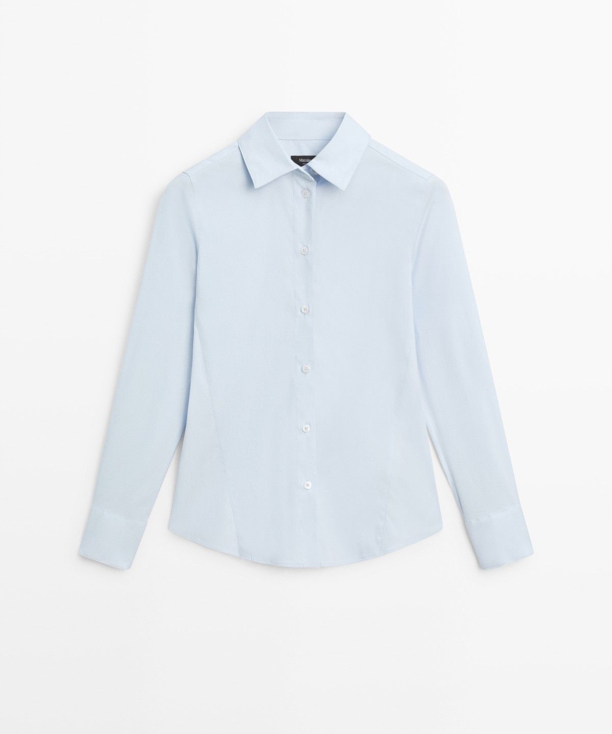마시모두띠(MASSIMO DUTTI) 코튼 블렌드 포플린 셔츠