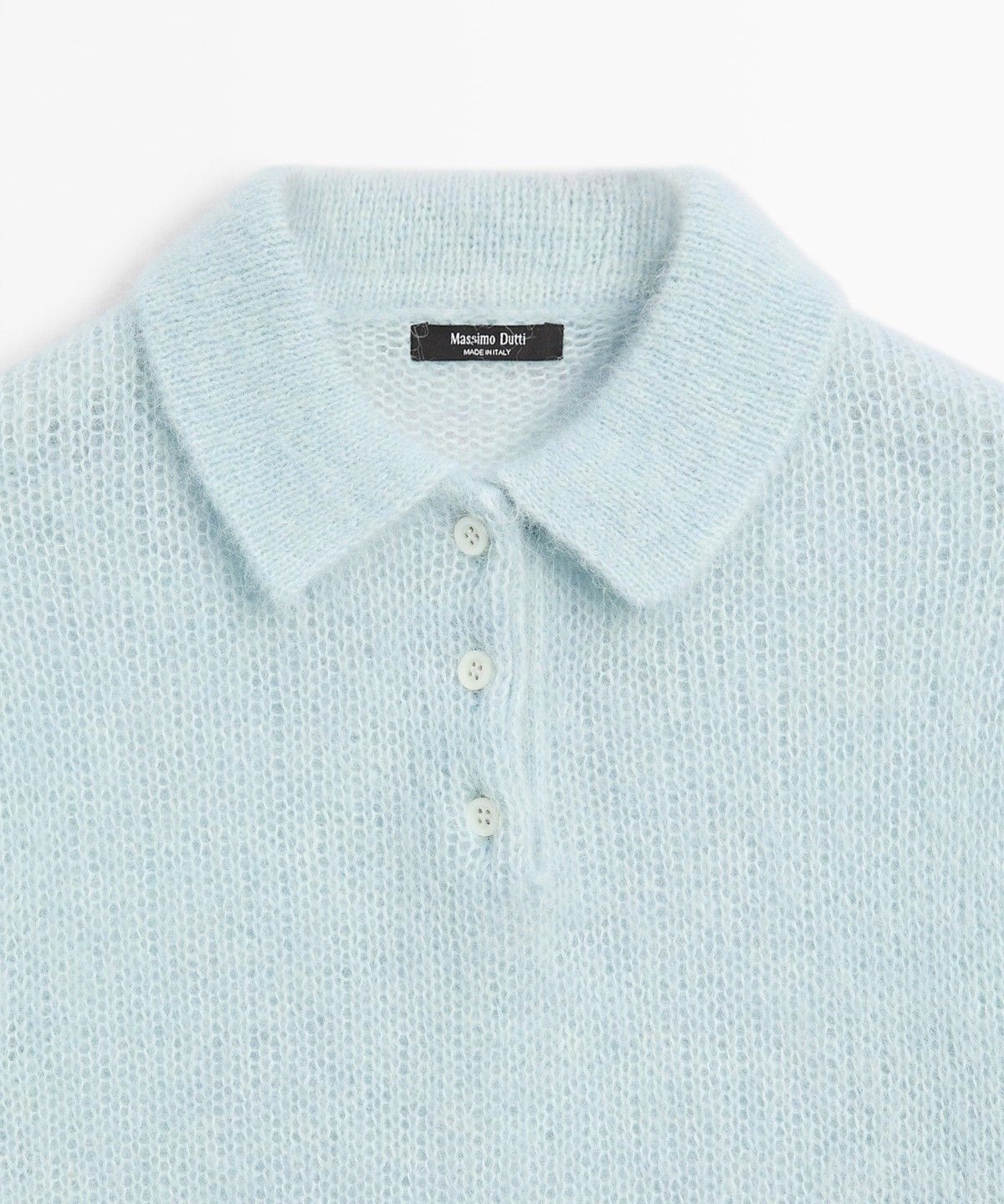 마시모두띠(MASSIMO DUTTI) 알파카 블렌드 니트 폴로 스웨터