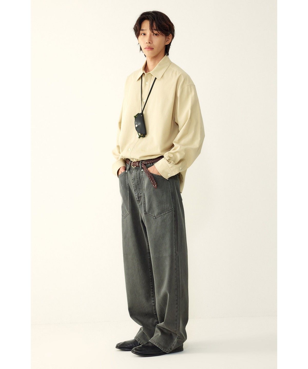 스튜디오 톰보이(STUDIO TOMBOY) [MEN] 헤링본 카펜터 팬츠 _다크카키_9156362831