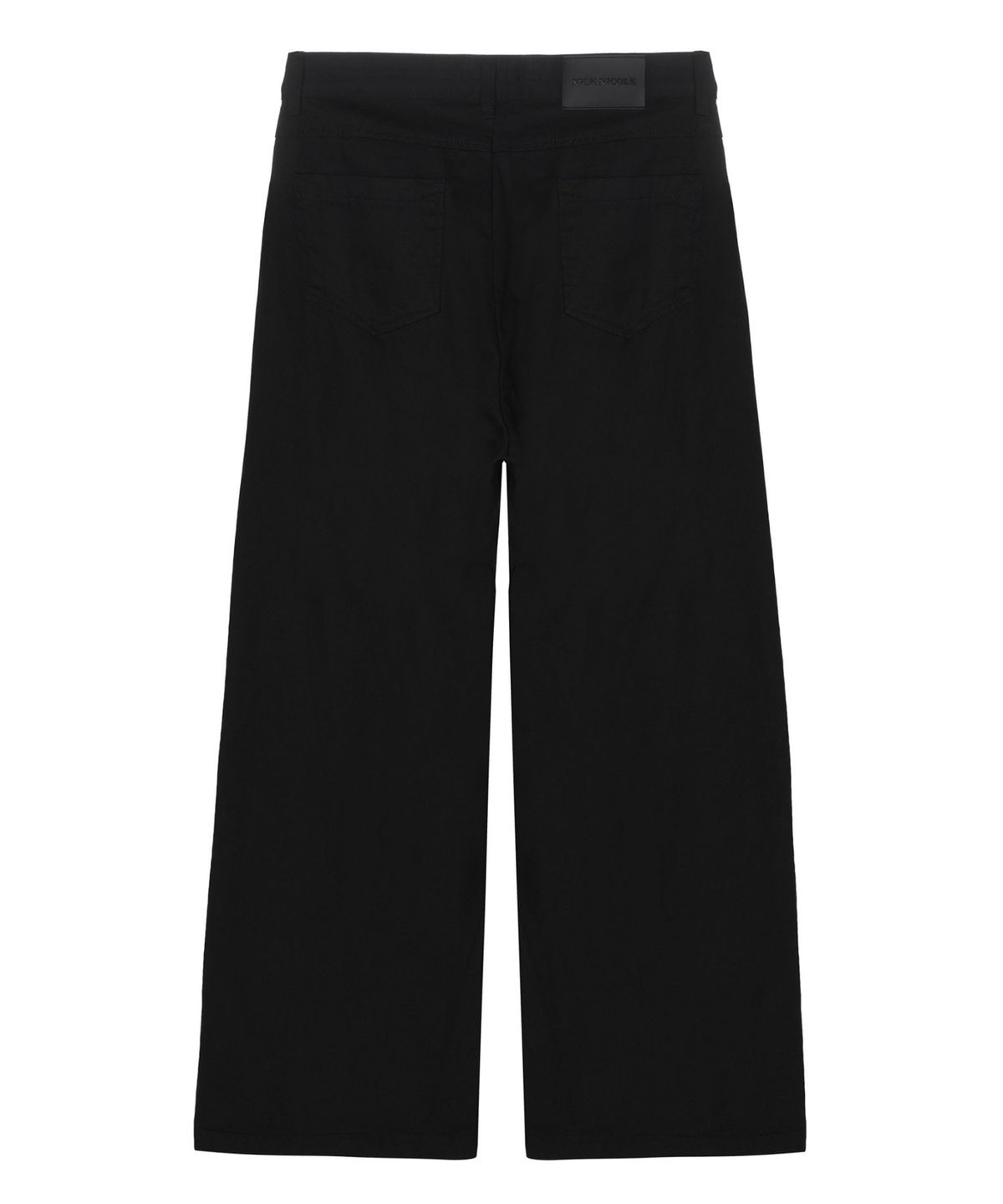 닉앤니콜(NICK&NICOLE) STUD CURVED WIDE PANTS_BLACK