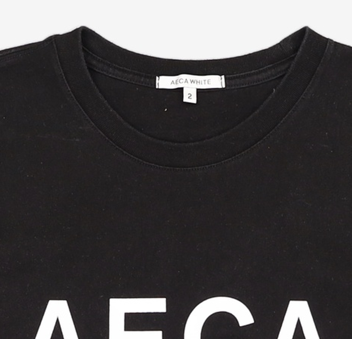 에이카화이트(AECA) HALF SLEEVE TEE (Premium BASIC) -LIGHT CHARCOAL 95