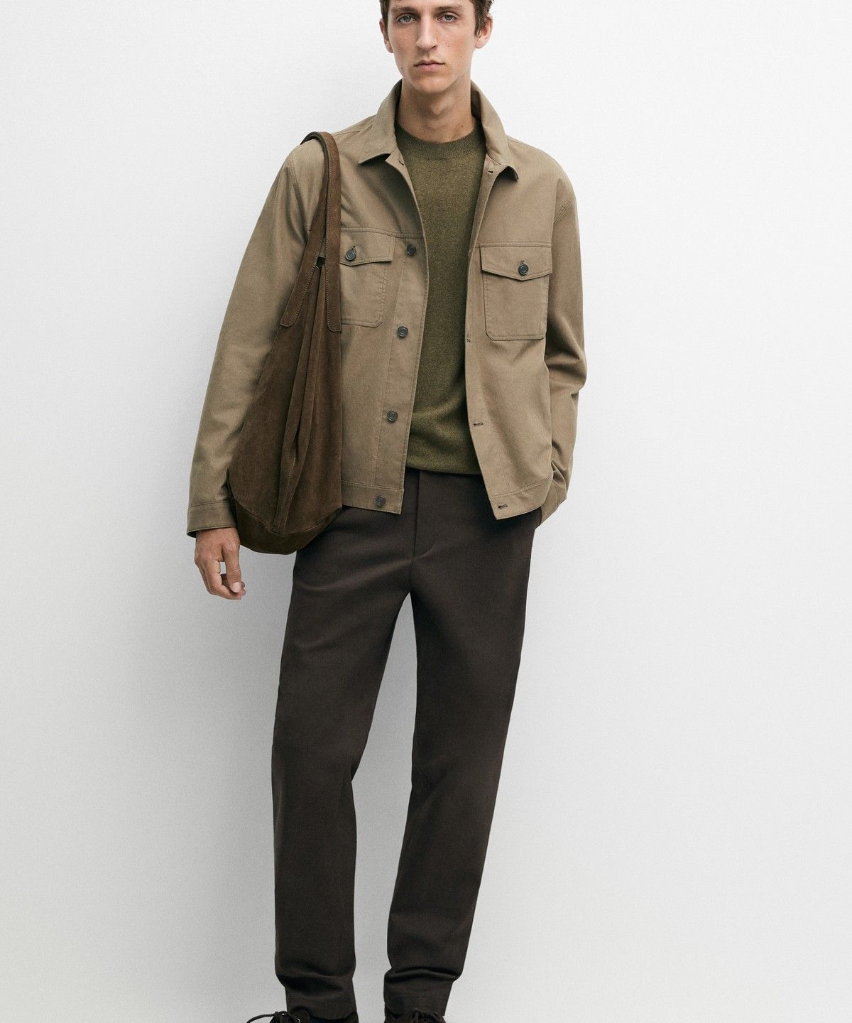 마시모두띠(MASSIMO DUTTI) 코튼 블렌드 슬림핏 팬츠