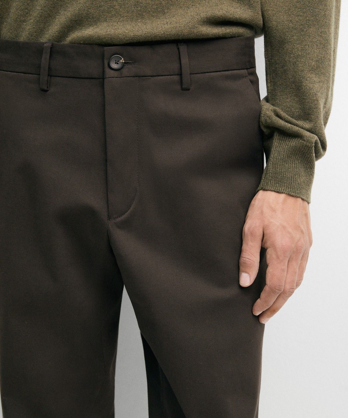 마시모두띠(MASSIMO DUTTI) 코튼 블렌드 슬림핏 팬츠