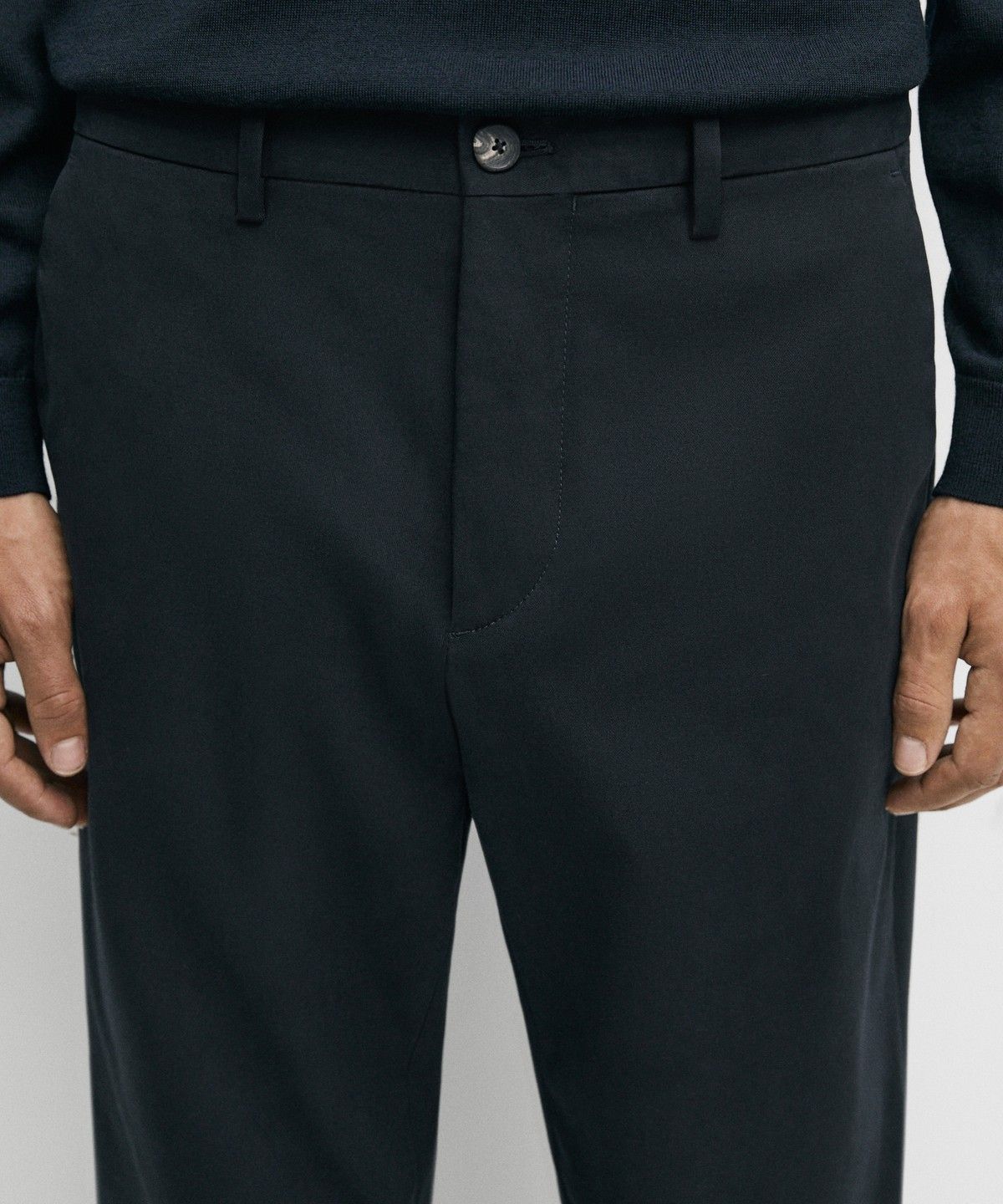 마시모두띠(MASSIMO DUTTI) 코튼 블렌드 슬림핏 팬츠