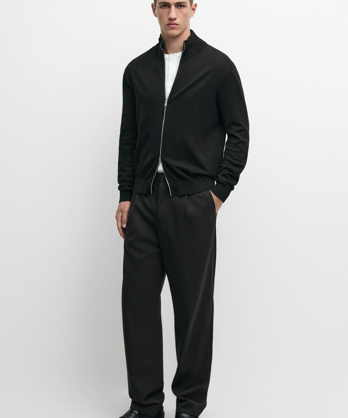 마시모두띠(MASSIMO DUTTI) 100% 코튼 니트 가디건