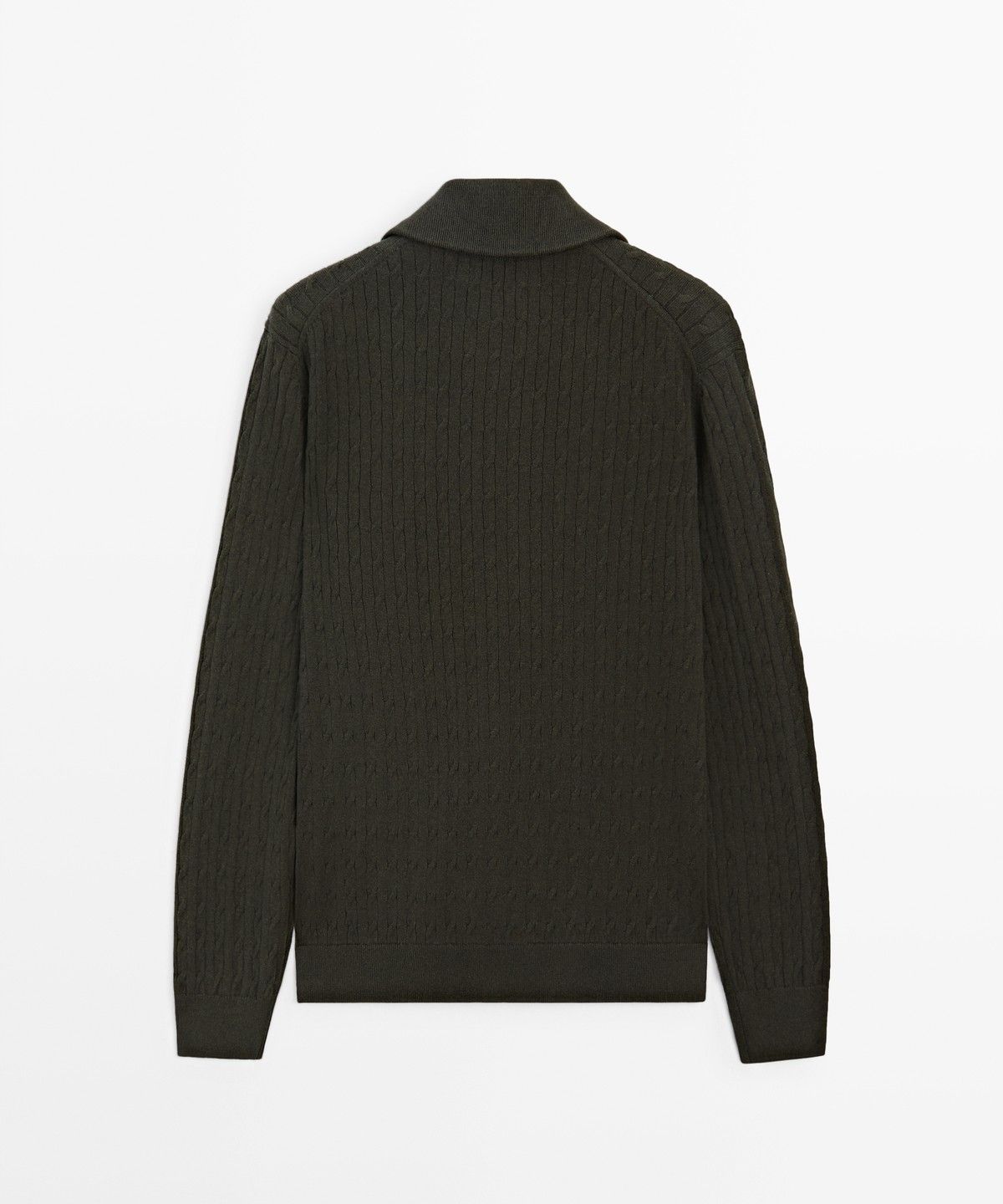 마시모두띠(MASSIMO DUTTI) 100% 코튼 브레이드 니트 가디건