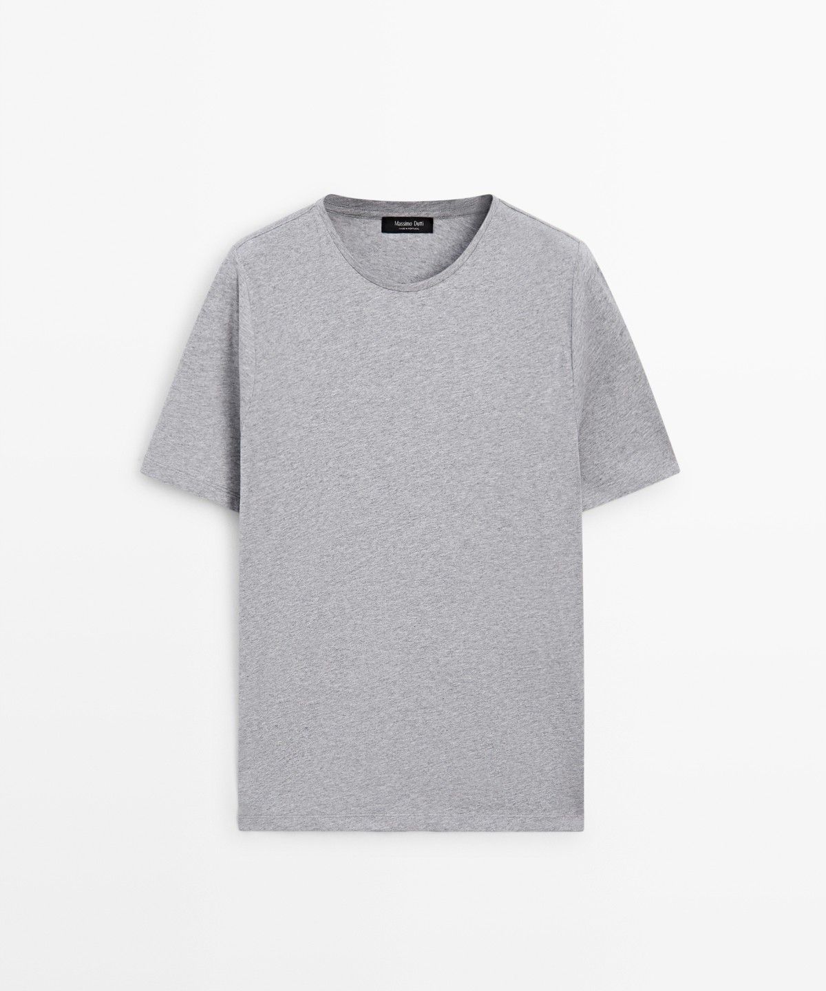 마시모두띠(MASSIMO DUTTI) 멜란지 코튼 반팔 티셔츠
