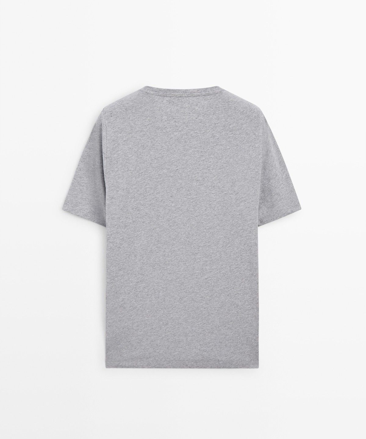 마시모두띠(MASSIMO DUTTI) 멜란지 코튼 반팔 티셔츠