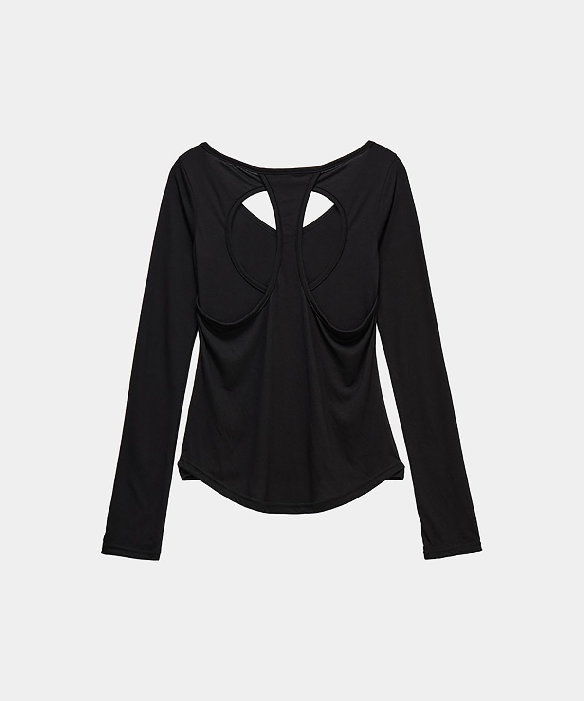 에트오소메(ETRE AU SOMMET) Back Double Cross Printing Long Sleeve (Black)