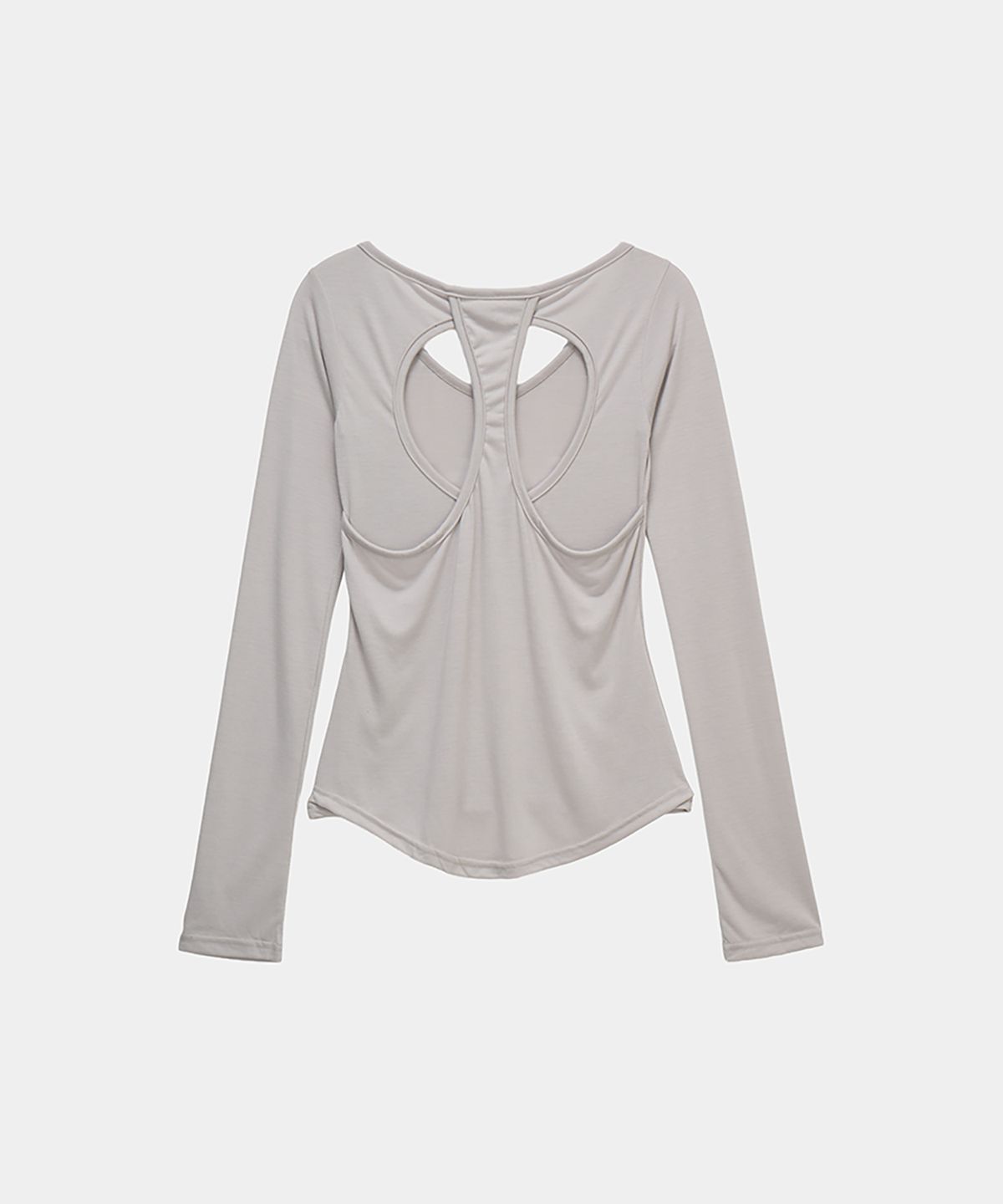 에트오소메(ETRE AU SOMMET) Back Double Cross Printing Long Sleeve (Gray)