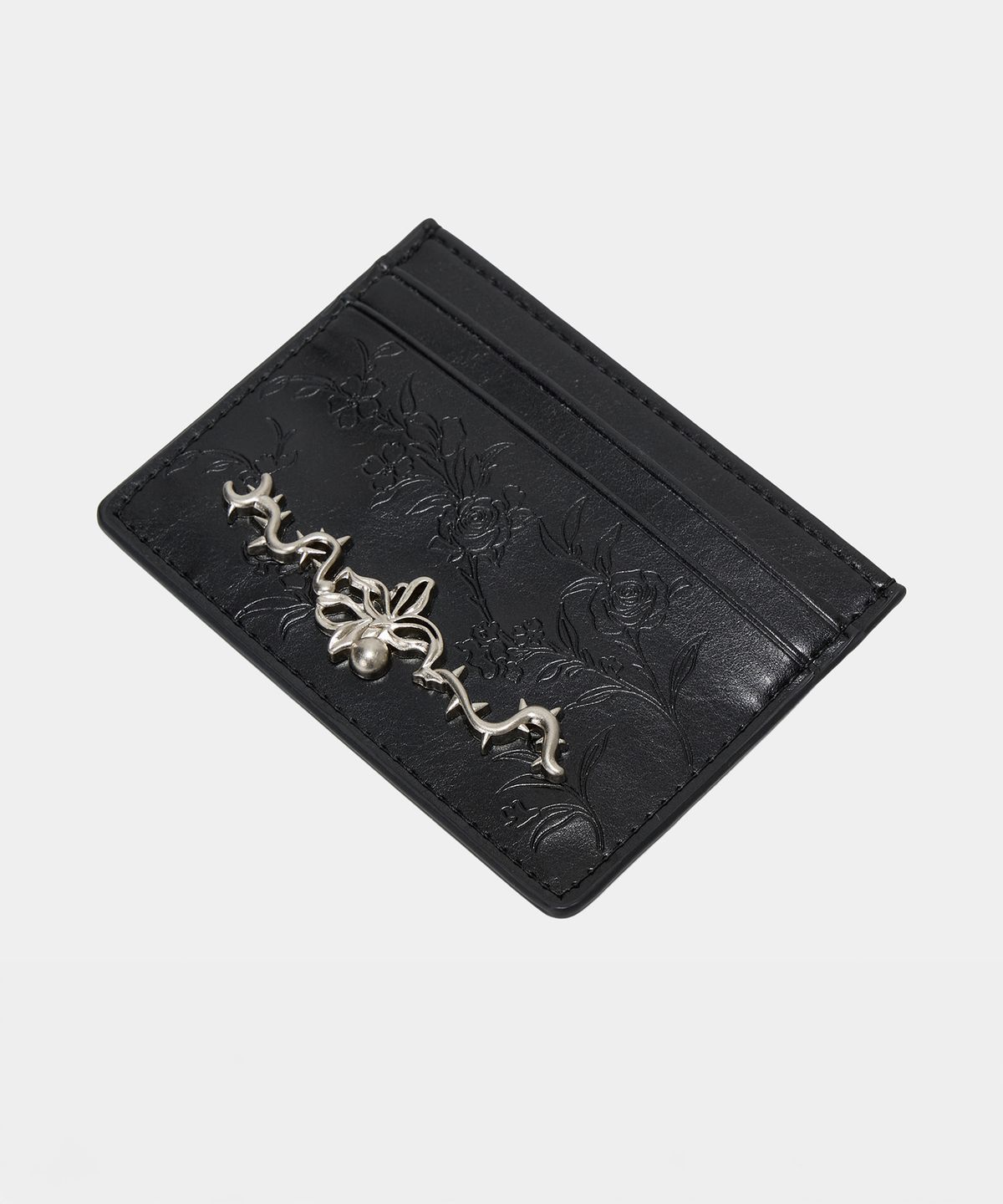 에트오소메(ETRE AU SOMMET) Noir Bloom Card Wallet (Black)