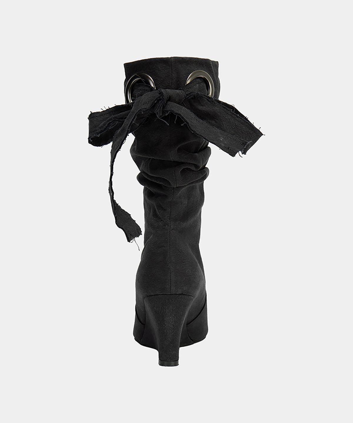 에트오소메(ETRE AU SOMMET) Ankle Wedge Heel Boots (Black)