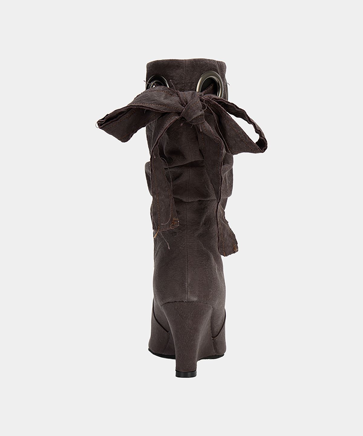 에트오소메(ETRE AU SOMMET) Ankle Wedge Heel Boots (Brown)