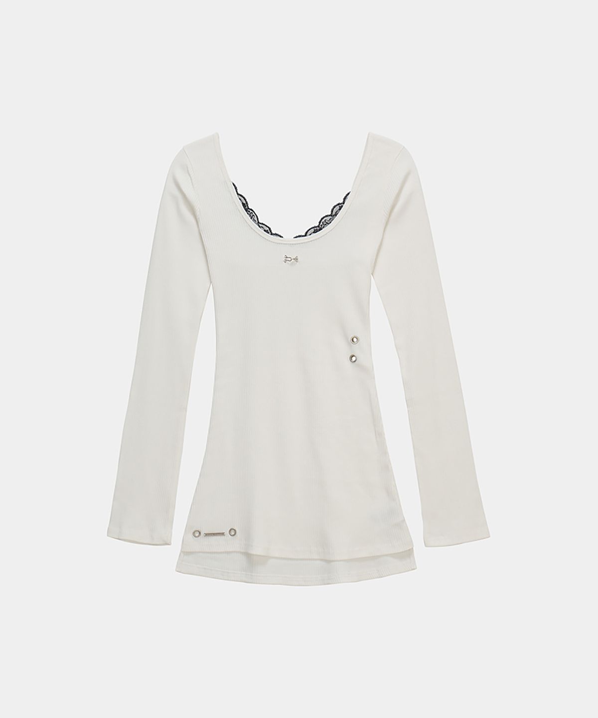 에트오소메(ETRE AU SOMMET) Layered Lingerie long Slip Dress (White)