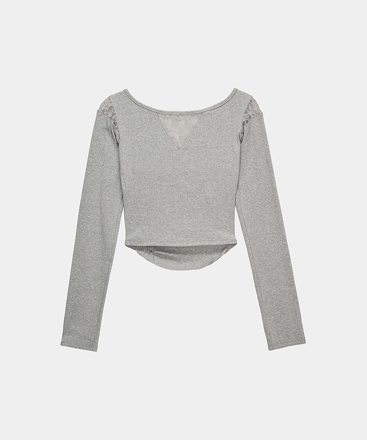 에트오소메(ETRE AU SOMMET) Bust Line Pintuck Detail Long Sleeve (Gray)