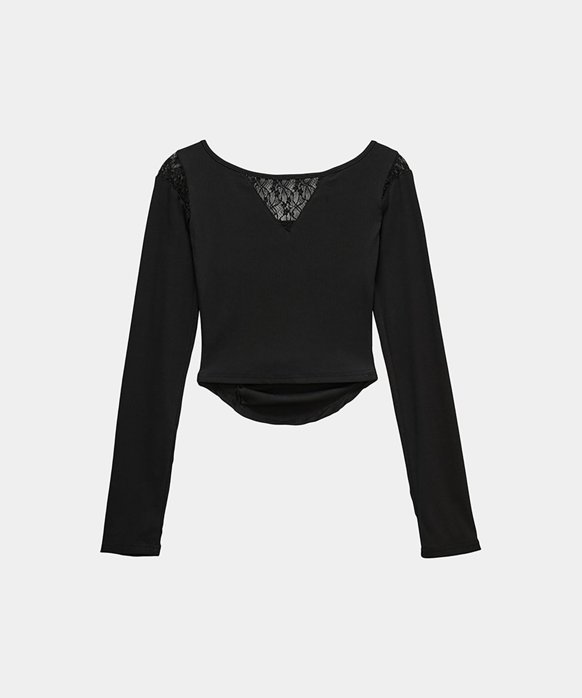 에트오소메(ETRE AU SOMMET) Bust Line Pintuck Detail Long Sleeve (Black)