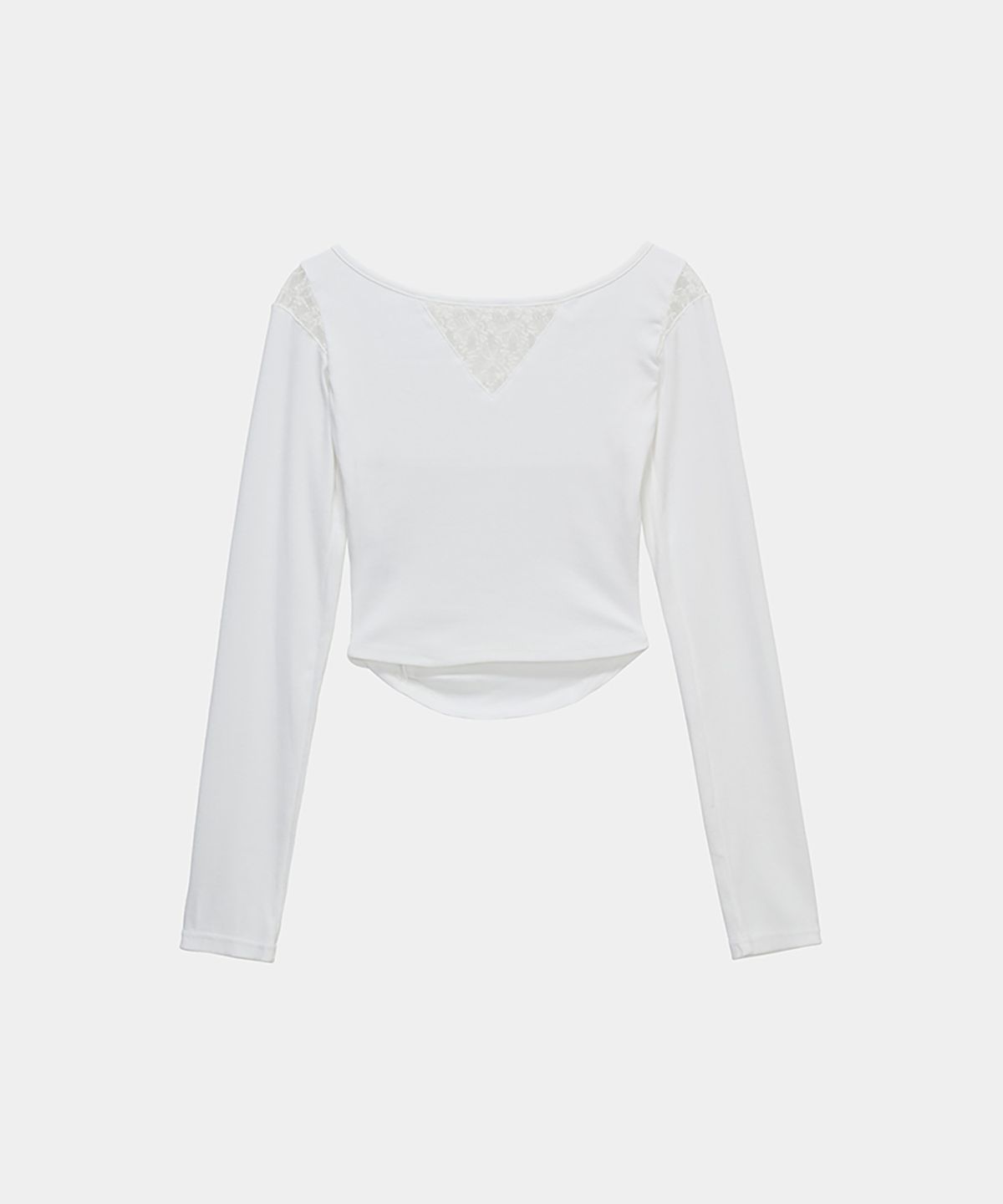 에트오소메(ETRE AU SOMMET) Bust Line Pintuck Detail Long Sleeve (White)