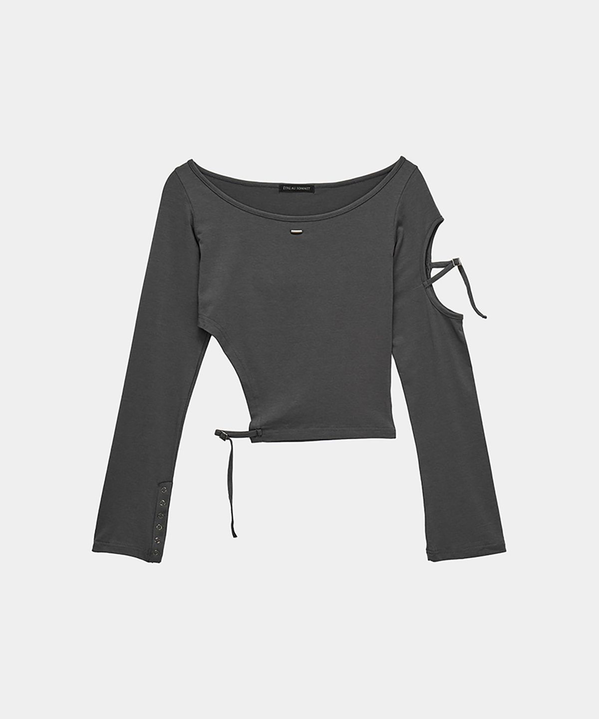 에트오소메(ETRE AU SOMMET) String Panel Point Long Sleeve (Charcoal)