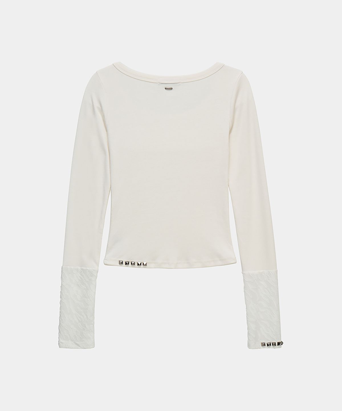 에트오소메(ETRE AU SOMMET) Stud Metal Point Long Sleeve (White)