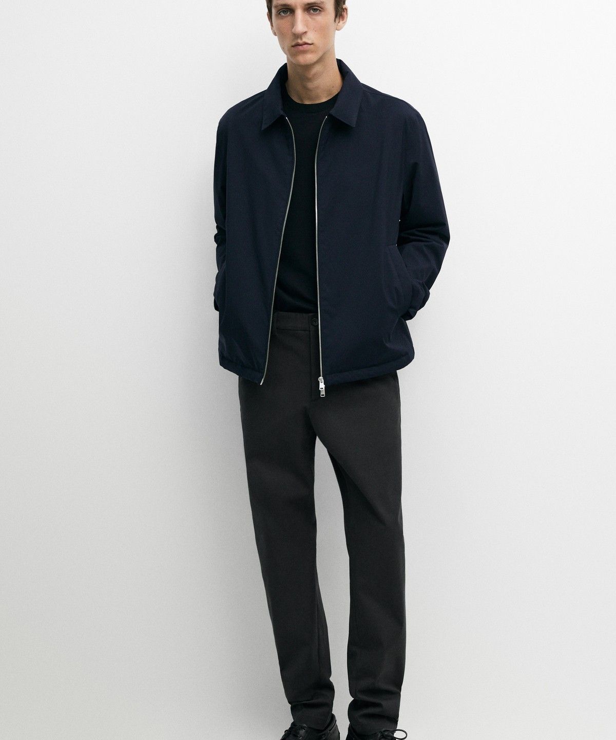 마시모두띠(MASSIMO DUTTI) 코튼 블렌드 슬림핏 팬츠