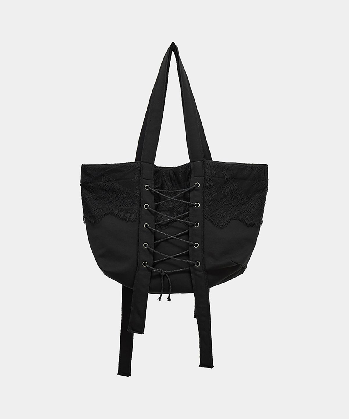 에트오소메(ETRE AU SOMMET) Corset Strap Shoulder Bag (Black)