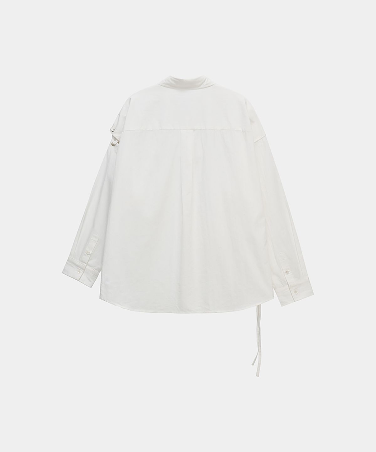 에트오소메(ETRE AU SOMMET) Eyelet Point Oversized Shirt (Black)