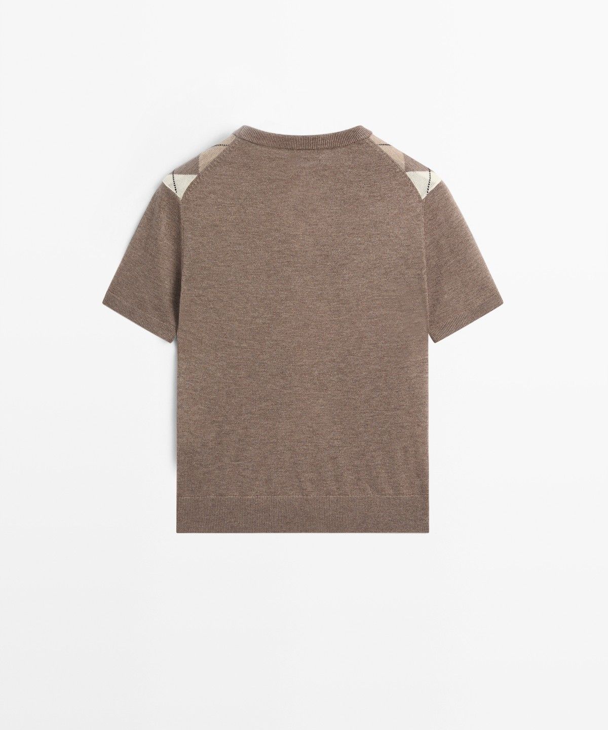 마시모두띠(MASSIMO DUTTI) 다이아몬드 패턴 반팔 니트