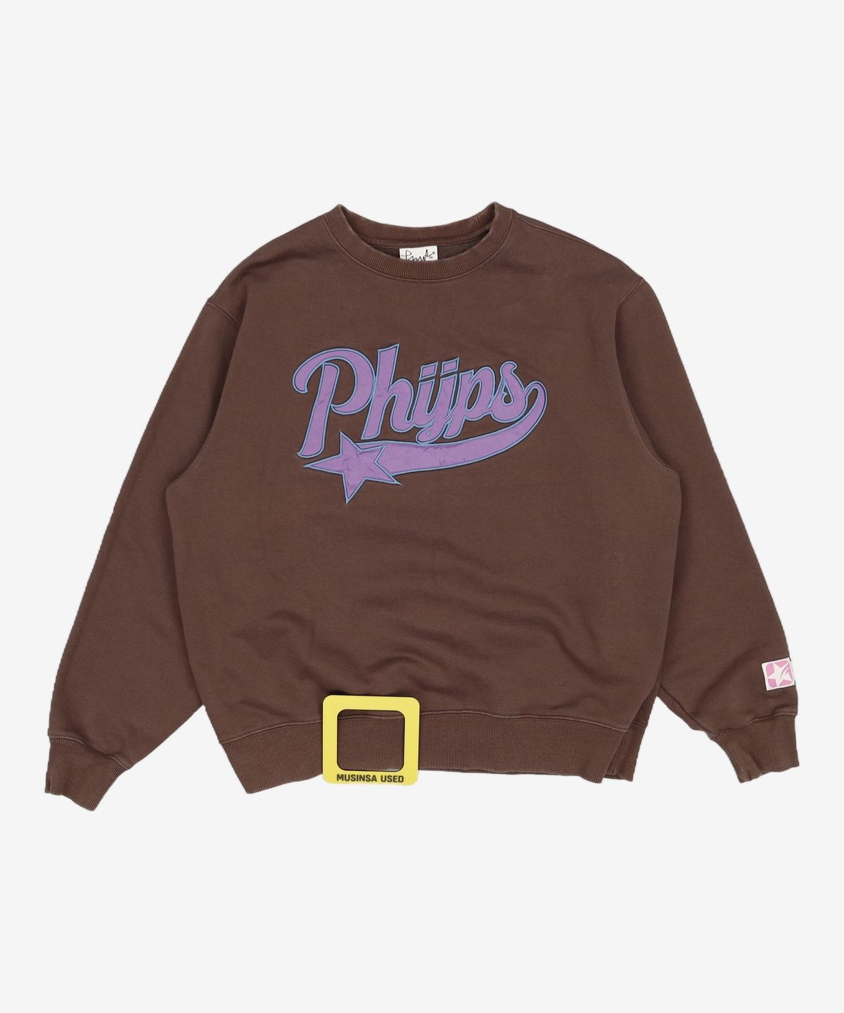 피지컬 디파트먼트(PHYSICAL DEPARTMENT) STAR TAIL CREWNECK RED CHARCOAL S