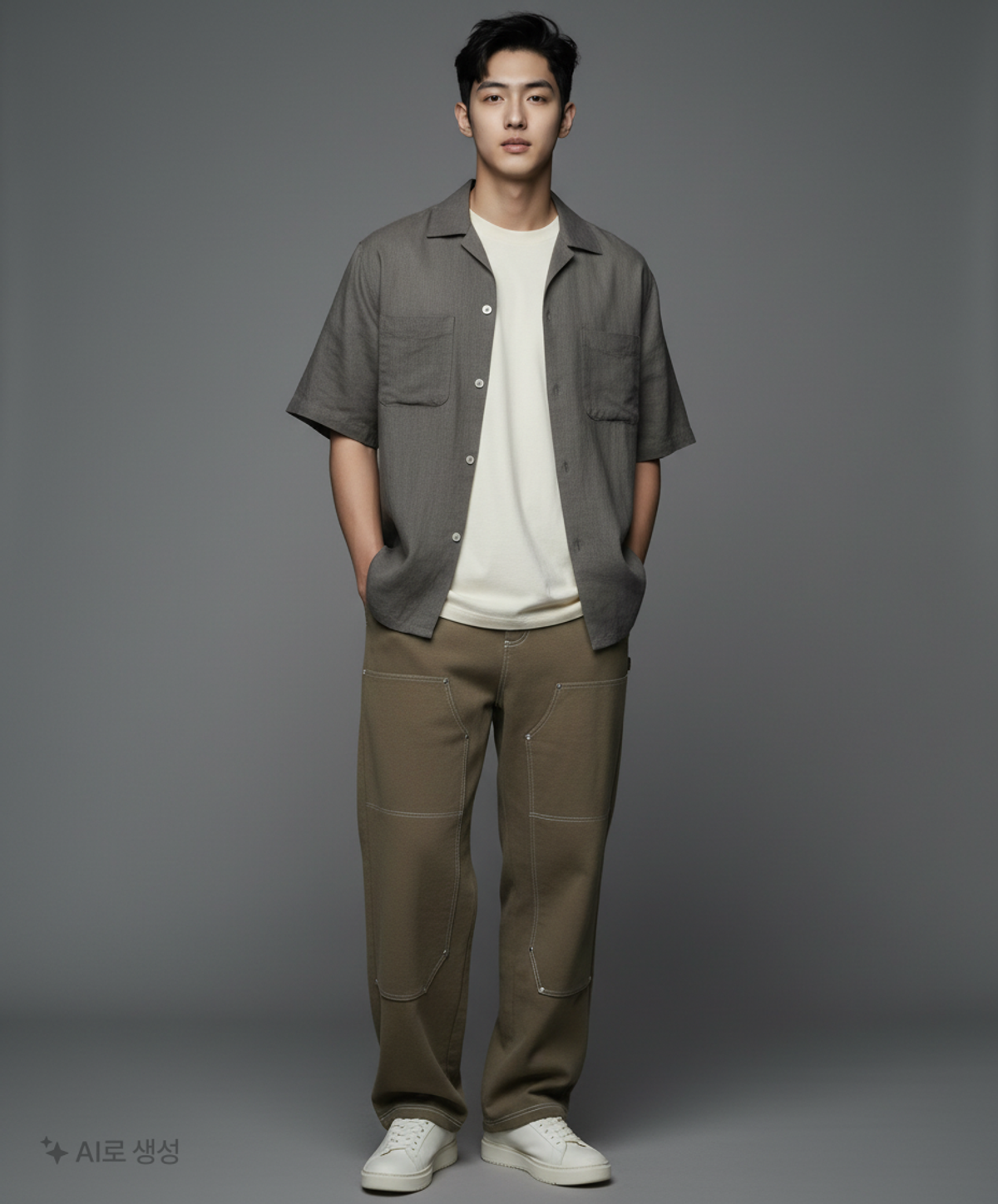 크리틱(CRITIC) DOUBLE KNEE SWEATPANTS KHAKI M