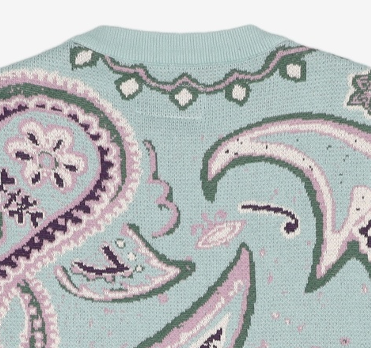 디스이즈네버댓(THISISNEVERTHAT) Paisley Jacquard Knit Sweater Teal L