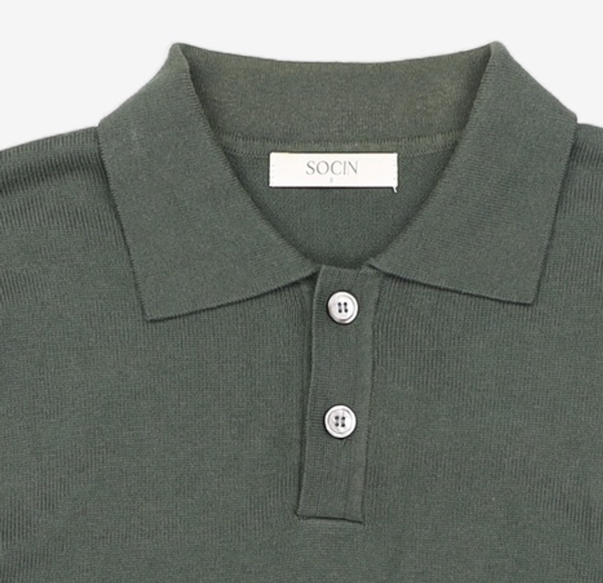 소신(SOCIN) Fine Cotton Collar Knit (Green) S