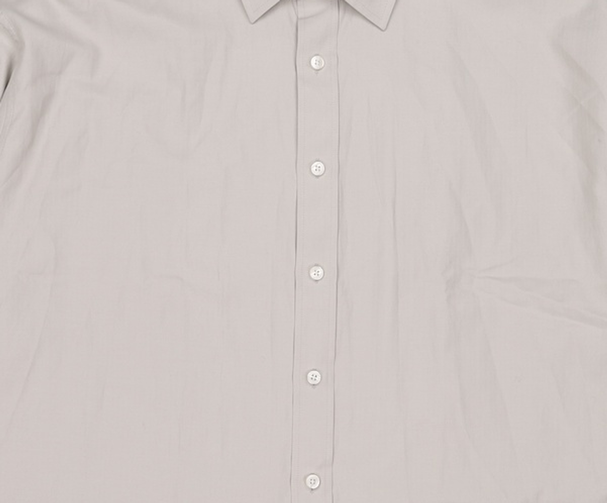 세컨모놀로그(SECONDMONO) (TIE SET)Side Slit Stripe Cotton Shirt [STGRAY]_SESH008STGRAY M