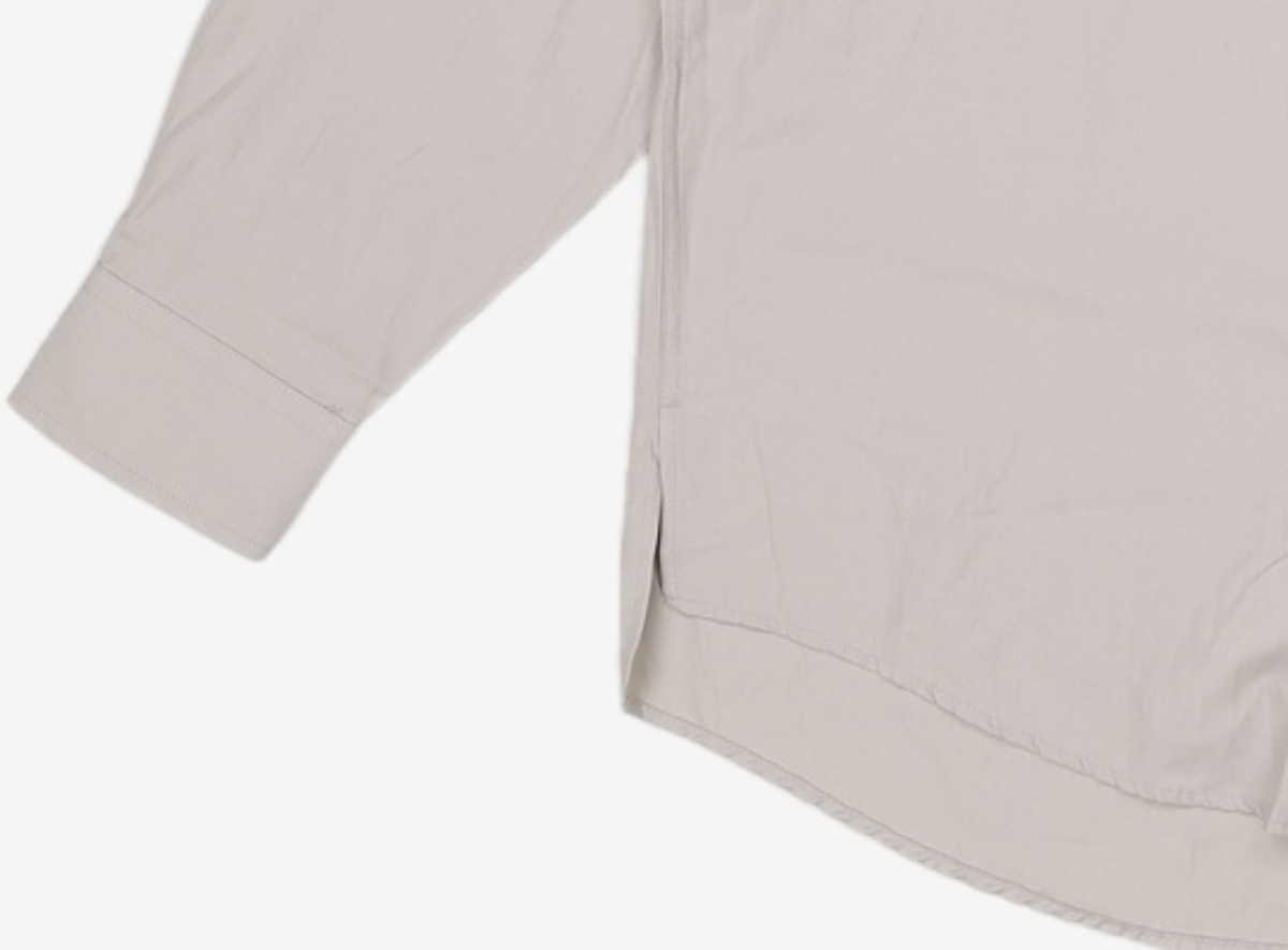 세컨모놀로그(SECONDMONO) (TIE SET)Side Slit Stripe Cotton Shirt [STGRAY]_SESH008STGRAY M