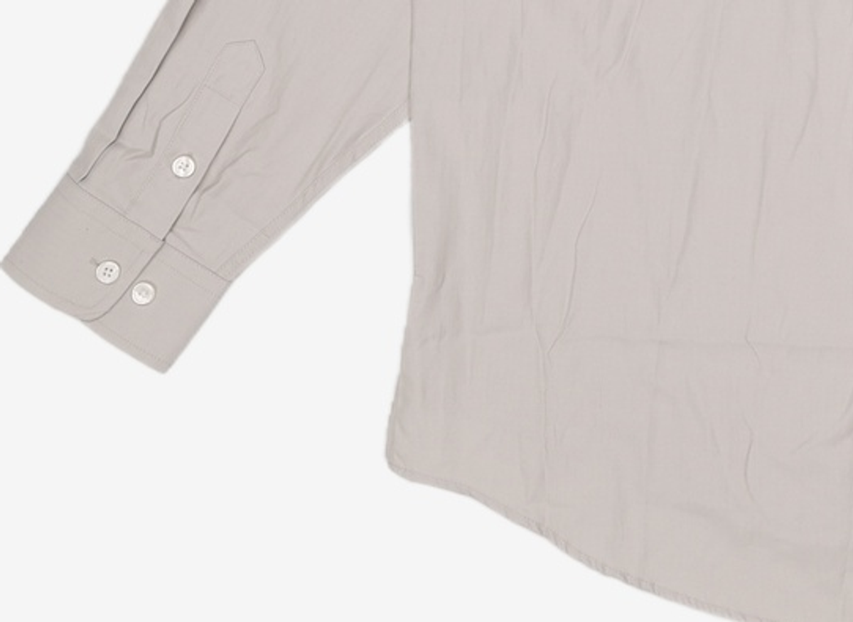 세컨모놀로그(SECONDMONO) (TIE SET)Side Slit Stripe Cotton Shirt [STGRAY]_SESH008STGRAY M