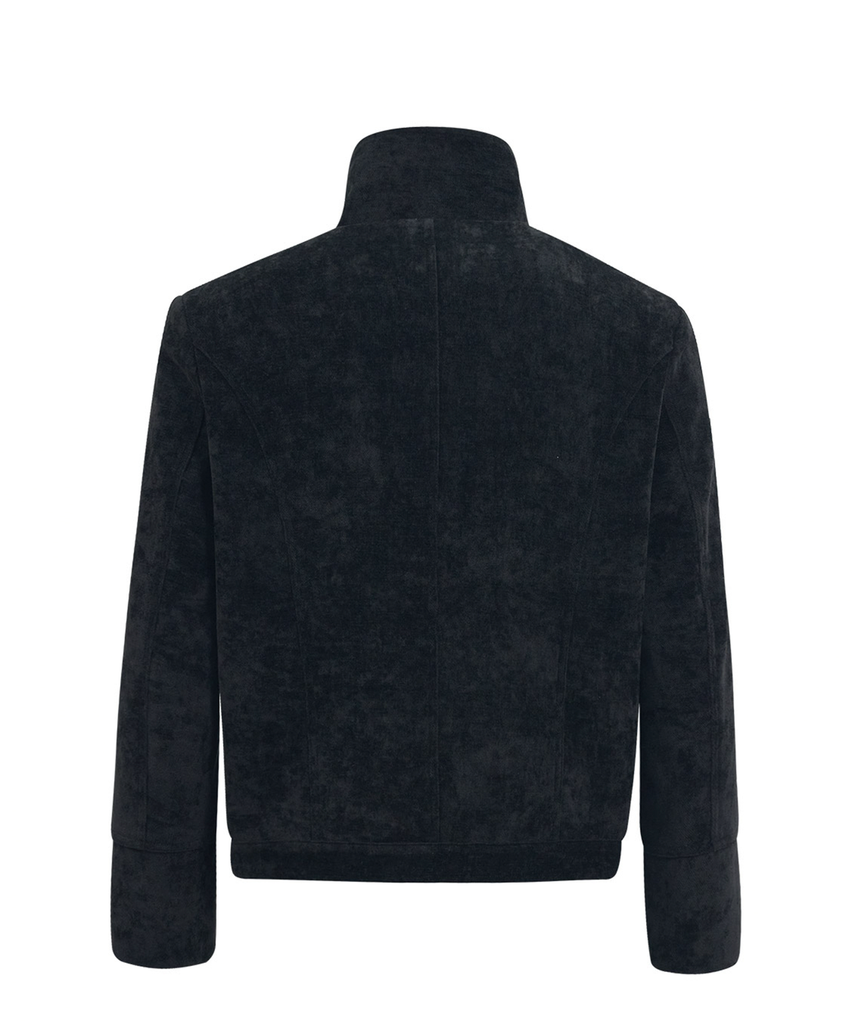 043Y(043Y) Asymmetric High-Neck Velvet Jacket