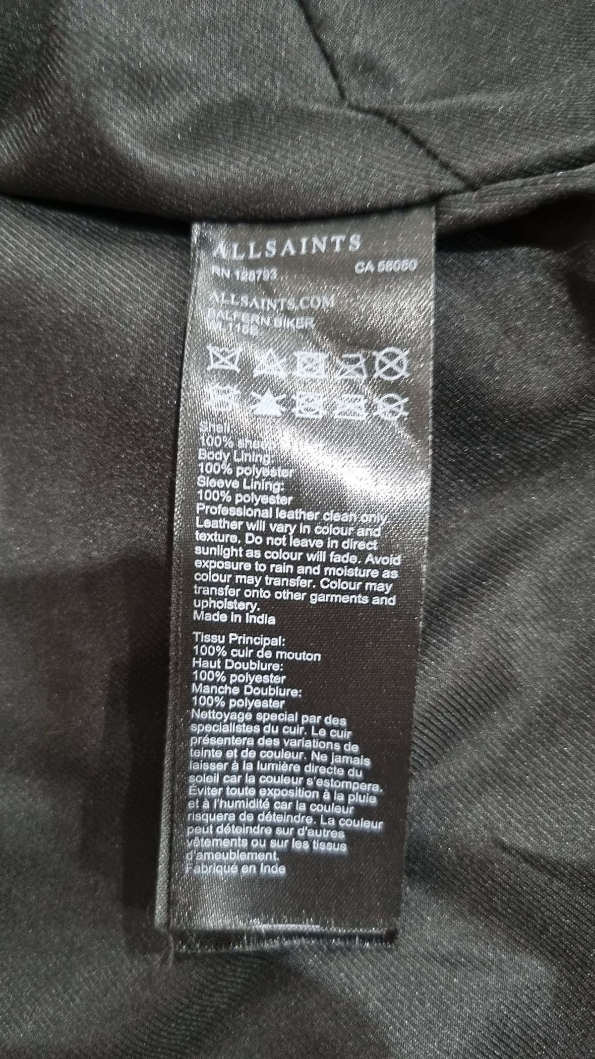 올세인츠(ALLSAINTS) 레더/라이더스 재킷 S