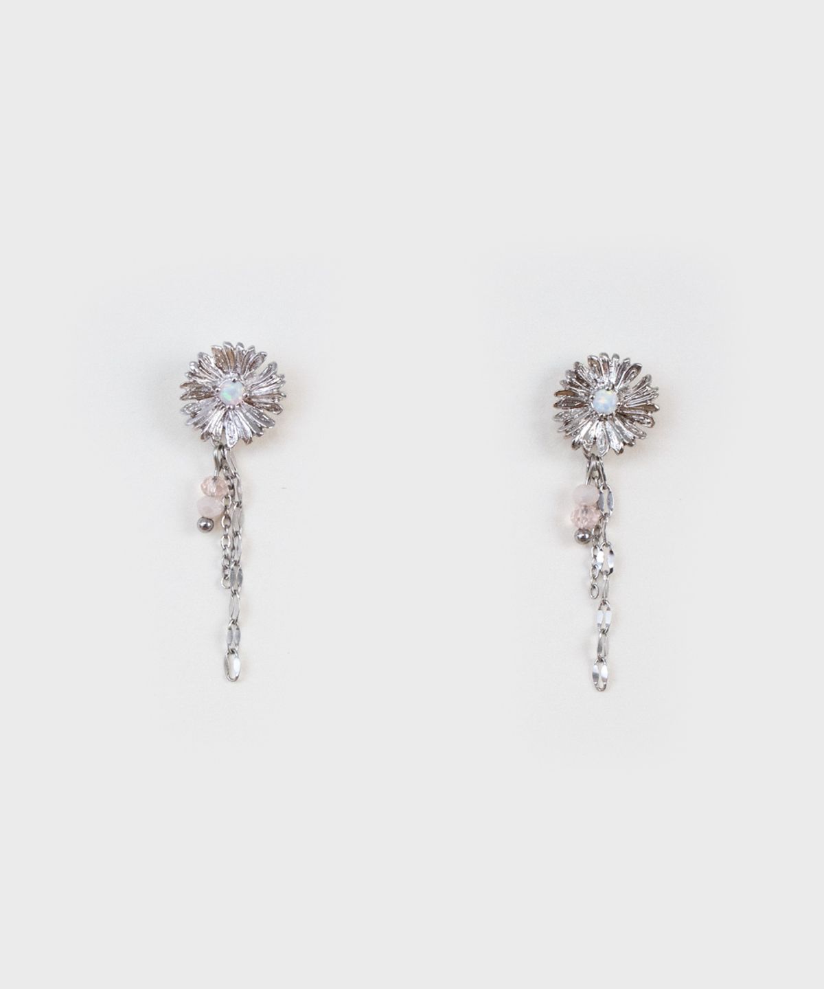 링거피스(LINGER PIECE) Silver dandelion flower earring