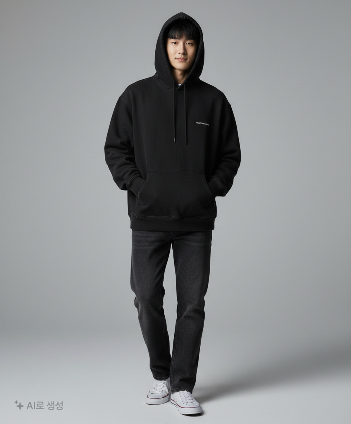 메종미네드(MAISON MINED) BUTTERFLY EFFECT HOODIE BLACK L